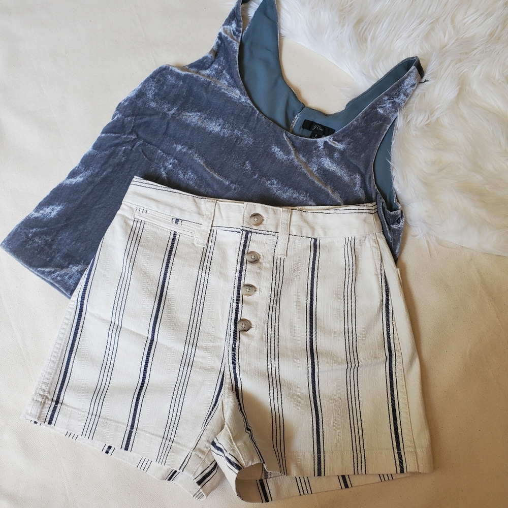 Madewell Emmett Shorts in Stripe, Size 26